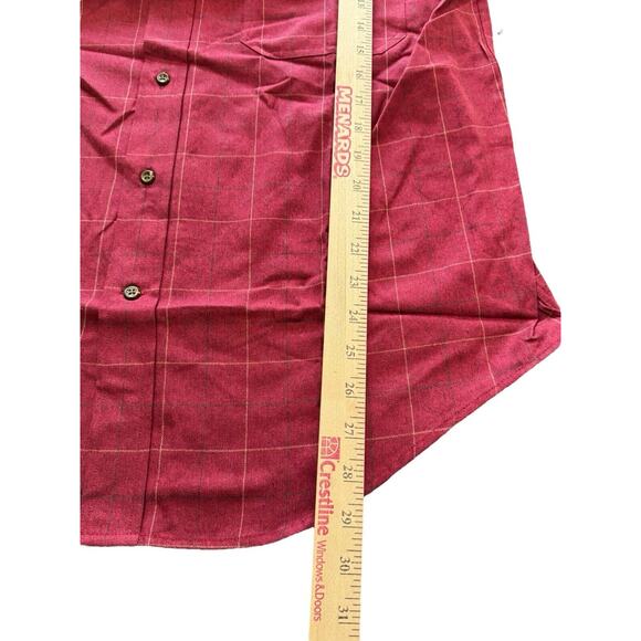 St. John's Bay Medium Jaspe Twill Shirt NWT Mens Red Button-Up JC Penney NEW - Picture 8 of 10